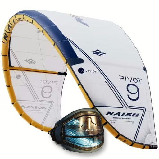 40% OFF A+ 2026 NAISH PIVOT NVISION ALUULA 9M. INCLUDES FREE NEW 2026 PROLIMIT VAPOR HARDSHELL HARNESS - Wing and Kite