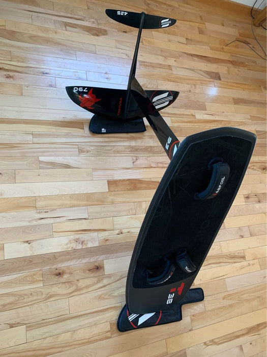 Sabfoil Kraken T38 Carbon Board with 790/425/93/703k Complete Foil Kit - Wing and Kite